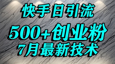 创业粉怎么打？快手精准引流创业粉，宝妈群体日进500+精准流量-庄子聊项目