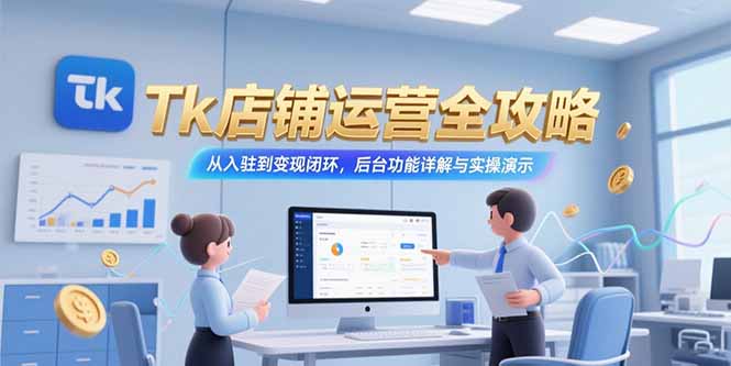 Tk店铺运营全攻略，从入驻到变现闭环，后台功能详解与实操演示-庄子聊项目