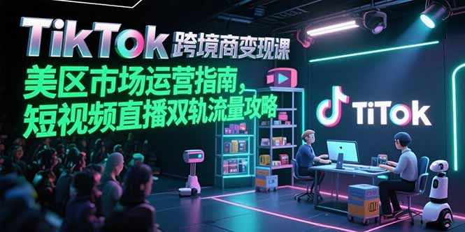 TikTok跨境电商变现课，美区市场运营指南，短视频直播双轨流量攻略-庄子聊项目