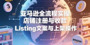 亚马逊全流程实操，店铺注册与收款，Listing文案与上架操作-庄子聊项目
