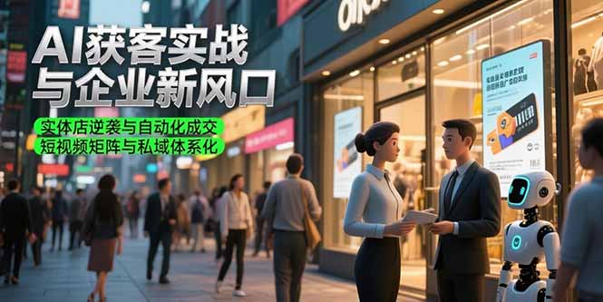 AI获客实战与企业新风口，实体店逆袭与自动化成交 短视频矩阵与私域体系化-庄子聊项目