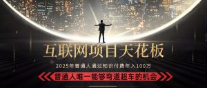 2025“互联网项目天花板”：不做韭菜，做镰刀！“月入 10W+ 普通人弯道…-庄子聊项目