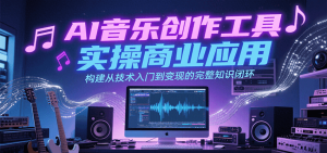 AI音乐创作工具实操商业应用，构建从技术入门到变现的完整知识闭环-庄子聊项目