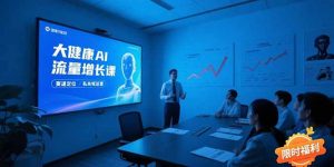 大健康AI流量增长课8.0,赛道定位方法论,AI数字人内容生产,私域转化运营-庄子聊项目