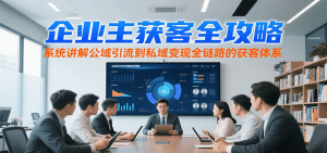 企业主获客全攻略，系统讲解公域引流到私域变现全链路的获客体系-庄子聊项目