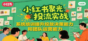 小红书聚光投流实战，系统学习提升投放决策能力和团队运营能力-庄子聊项目