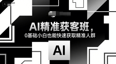AI精准获客班，0基础小白也能快速获取精准人群-庄子聊项目
