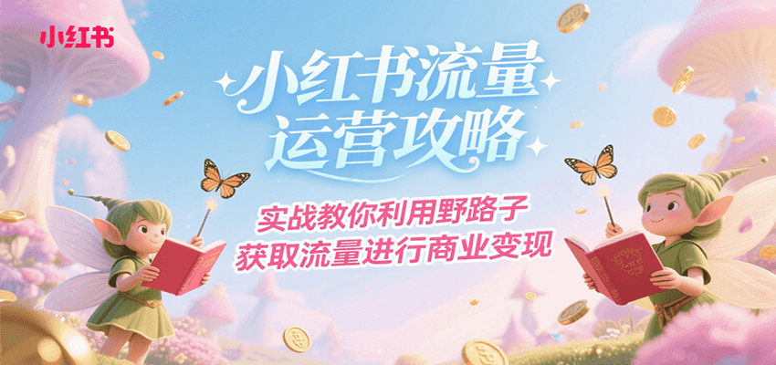 小红书流量运营攻略，实战教你利用野路子获取流量进行商业变现-庄子聊项目