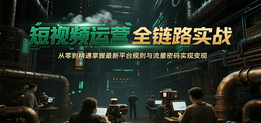 短视频运营全链路实战，从零到精通掌握最新平台规则与流量密码实现变现-庄子聊项目