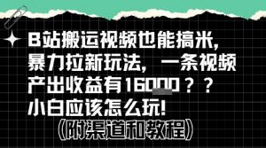b站掘金计划？搬运视频也能挣拉新的收益，小白应该怎么玩！-庄子聊项目