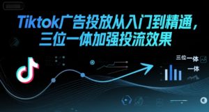 Tiktok广告投放从入门到精通,三位一体加强投流效果-庄子聊项目