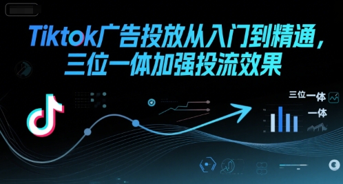 Tiktok广告投放从入门到精通，三位一体加强投流效果-庄子聊项目