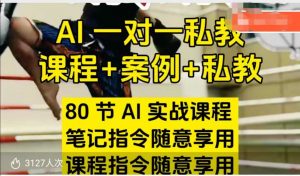 AI指令实战课,课程+案例,80节AI实战课程,笔记指令随意享用,课程指令随意享用(更新7月)-庄子聊项目