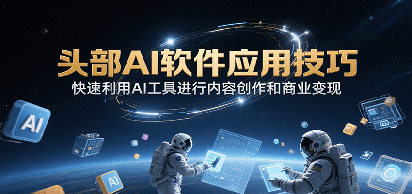 头部AI软件应用技巧，快速利用AI工具进行内容创作和商业变现-庄子聊项目