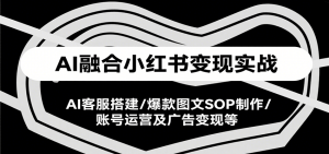 AI融合小红书变现实战课，AI客服搭建/爆款图文SOP制作/账号运营及广告变现等-庄子聊项目