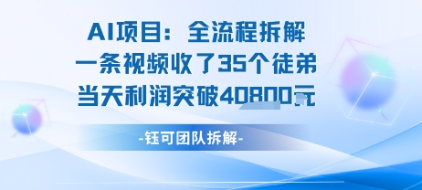 AI收徒变现闭环：一条视频收35人，日入1k+(附完整SOP)-庄子聊项目