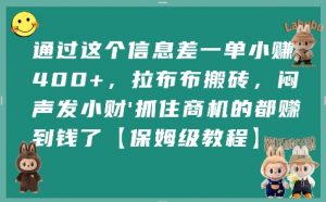 通过这个信息差一单小挣4张+,拉布布搬砖,闷声发小财抓住商机的都挣到钱了【保姆级教程】-庄子聊项目