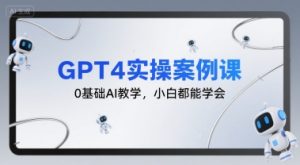GPT4实操案例课,0基础AI教学,小白都能学会-庄子聊项目