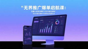 无界推广爆单启航课：流量分发算法解密 后台功能全解析 投放前必知避坑点-庄子聊项目