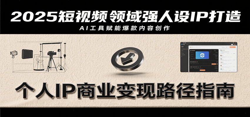 2025短视频领域强人设IP打造，结合爆款案例与AI工具应用，从个人出镜到商业成交转化-庄子聊项目