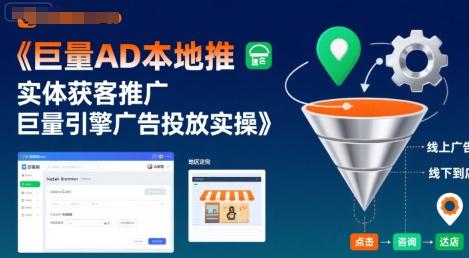 巨量AD本地推实体获客推广，巨量引擎广告投放实操-庄子聊项目