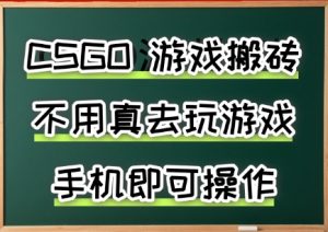 游戏搬砖，手机可做，不用电脑，最快当天见收益3张+，副业创业网创兼职【揭秘】-庄子聊项目