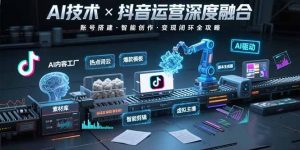 AI技术与抖音运营的深度融合应用:涵盖账号搭建、内容创作、收益变现等-庄子聊项目