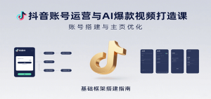 抖音账号运营与AI爆款视频打造课：含账号搭建、运营及多种AI特效视频制作方法-庄子聊项目