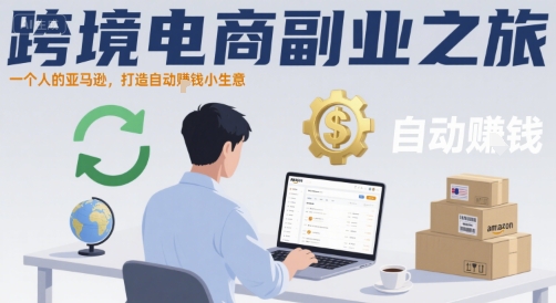 跨境电商副业之旅，一个人的亚马逊，打造自动賺钱小生意-庄子聊项目