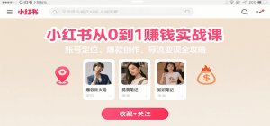 小红书从0到1赚钱实战课：账号定位、 爆款创作 、导流变现全攻略-庄子聊项目