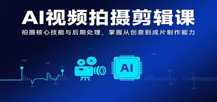 AI视频拍摄剪辑课，拍摄核心技能与后期处理，掌握从创意到成片制作能力-庄子聊项目