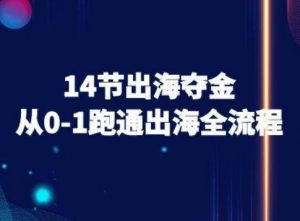 14节出海夺金从0-1跑通出海全流程-跨境电商教程-庄子聊项目