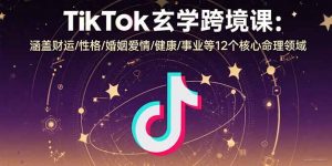 TikTok玄学跨境课：涵盖财运/性格/婚姻爱情/健康/事业等12个核心命理领域-庄子聊项目