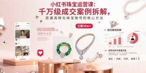小红书珠宝运营课:千万级成交案例拆解,搭建高转化珠宝账号的核心方法-庄子聊项目