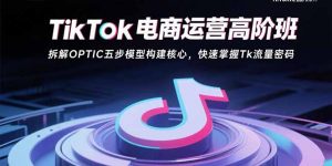 TikTok电商运营高阶班：拆解OPTIC五步模型构建核心，快速掌握Tk流量密码-庄子聊项目