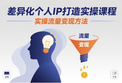 差异化个人IP打造实操课程，实操流量变现方法-庄子聊项目