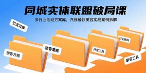 同城实体联盟破局课，多行业活动方案库，汽修餐饮美容实战案例拆解-庄子聊项目