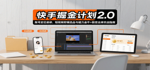 快手掘金计划2.0，账号定位装修、短视频剪辑选品与磁力金牛+裂变出单实战指南-庄子聊项目