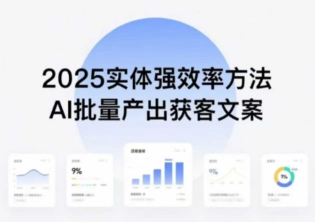 实体强效率方法：AI批量产出获客文案，2025年普通人拥抱AI，实现实体创收-庄子聊项目