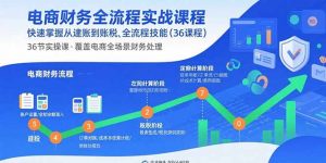 电商财务全流程实战课程:快速掌握从建账到报税的全流程技能(36节课-庄子聊项目