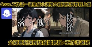 coze工作流一键生成小说推文视频搭建拆解教程,无需剪辑,无需拍摄写文案智能体拆解-庄子聊项目