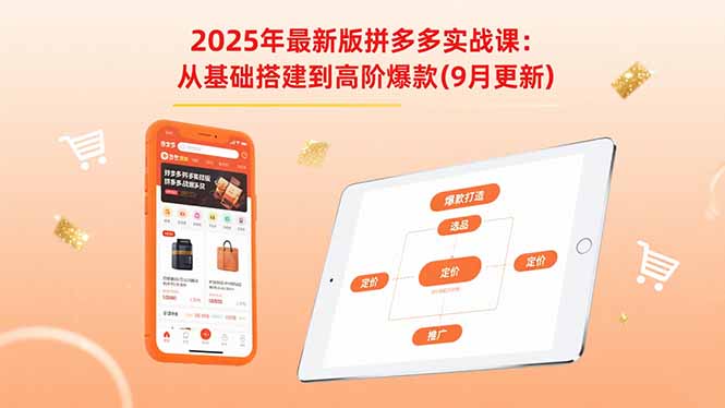 2025年最新版拼多多实战课：从基础搭建到高阶爆款(9月更新-庄子聊项目