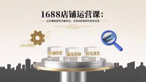 1688店铺运营课:从店铺搭建到流量转化,实现B端电商的高效运营-庄子聊项目