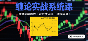 缠论实战系统课:直播录屏回放(含行情分析 + 实操答疑(更新9月)-庄子聊项目