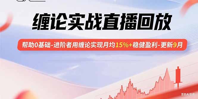 缠论实战直播回放：帮助0基础-进阶者用缠论实现月均15%+稳健盈利-更新9月-庄子聊项目