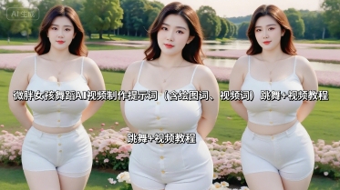 微胖女孩舞蹈AI视频制作提示词(含绘图词、视频词) 跳舞+视频教程-庄子聊项目