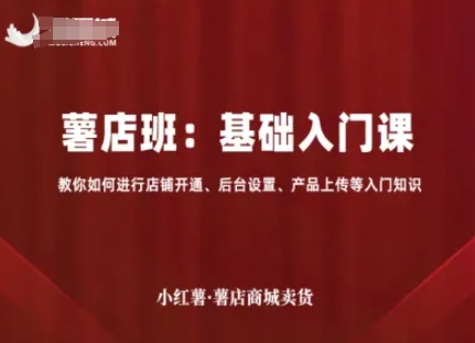 小红薯薯店商城卖货，基础入门课，教你如何进行店铺开通、后台设置、产品上传等入门知识-庄子聊项目
