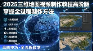 2025三维地图视频制作教程高阶版,掌握全过程制作方法-庄子聊项目