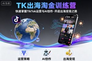 TK出海淘金训练营,助你快速掌握TikTok运营与AI创作,开启出海变现之路-庄子聊项目