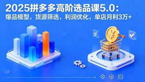 2025拼多多高阶选品课5.0:爆品模型,货源筛选,利润优化,单店月利3万+-庄子聊项目